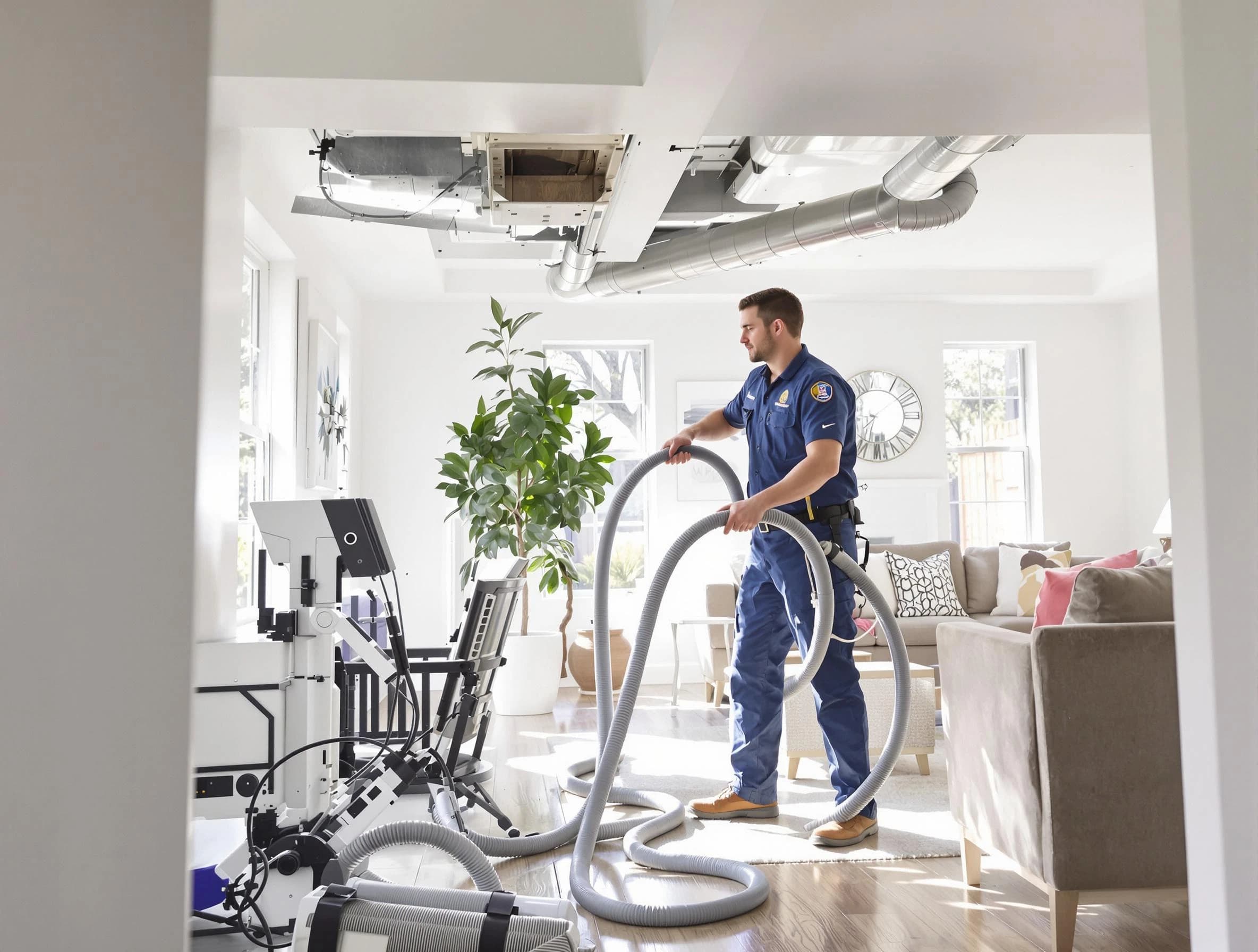 Sun City West Air Duct Cleaning technician performing thorough AC duct cleaning for enhanced cooling efficiency in Sun City West