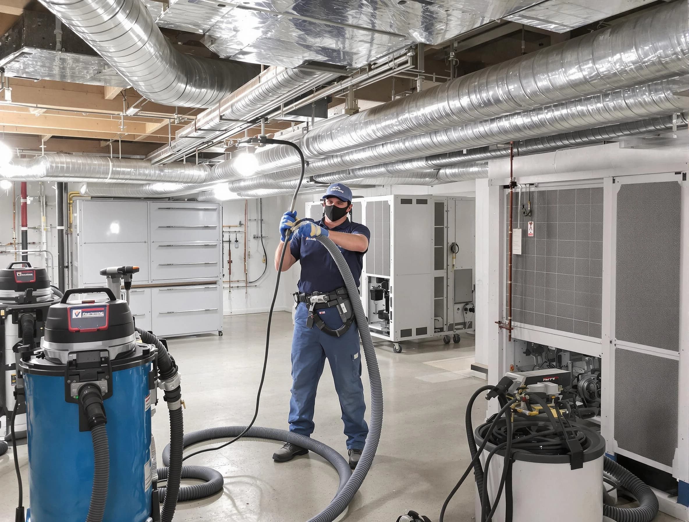 Sun City West Air Duct Cleaning specialist performing thorough central air duct cleaning for improved system efficiency in Sun City West