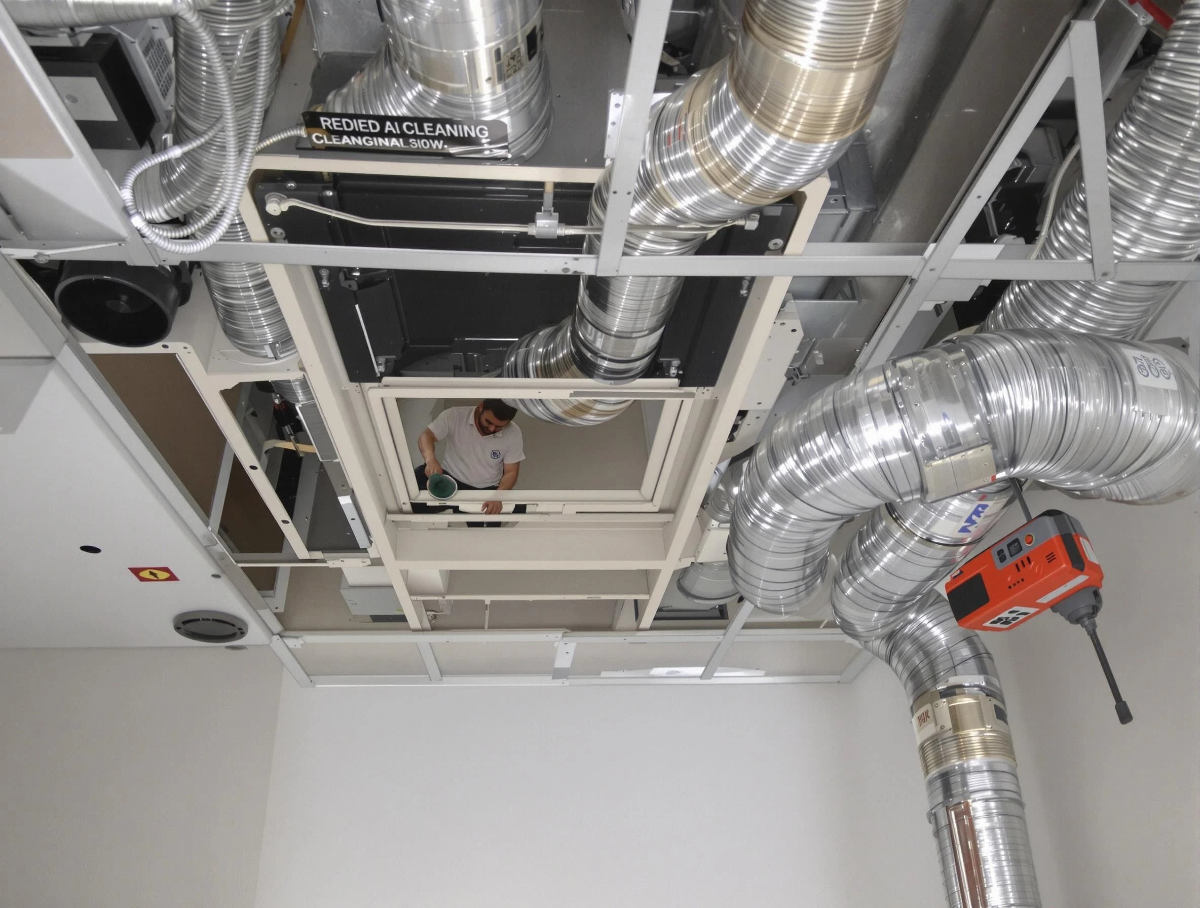 Sun City West Air Duct Cleaning technician performing detailed central duct system cleaning in Sun City West