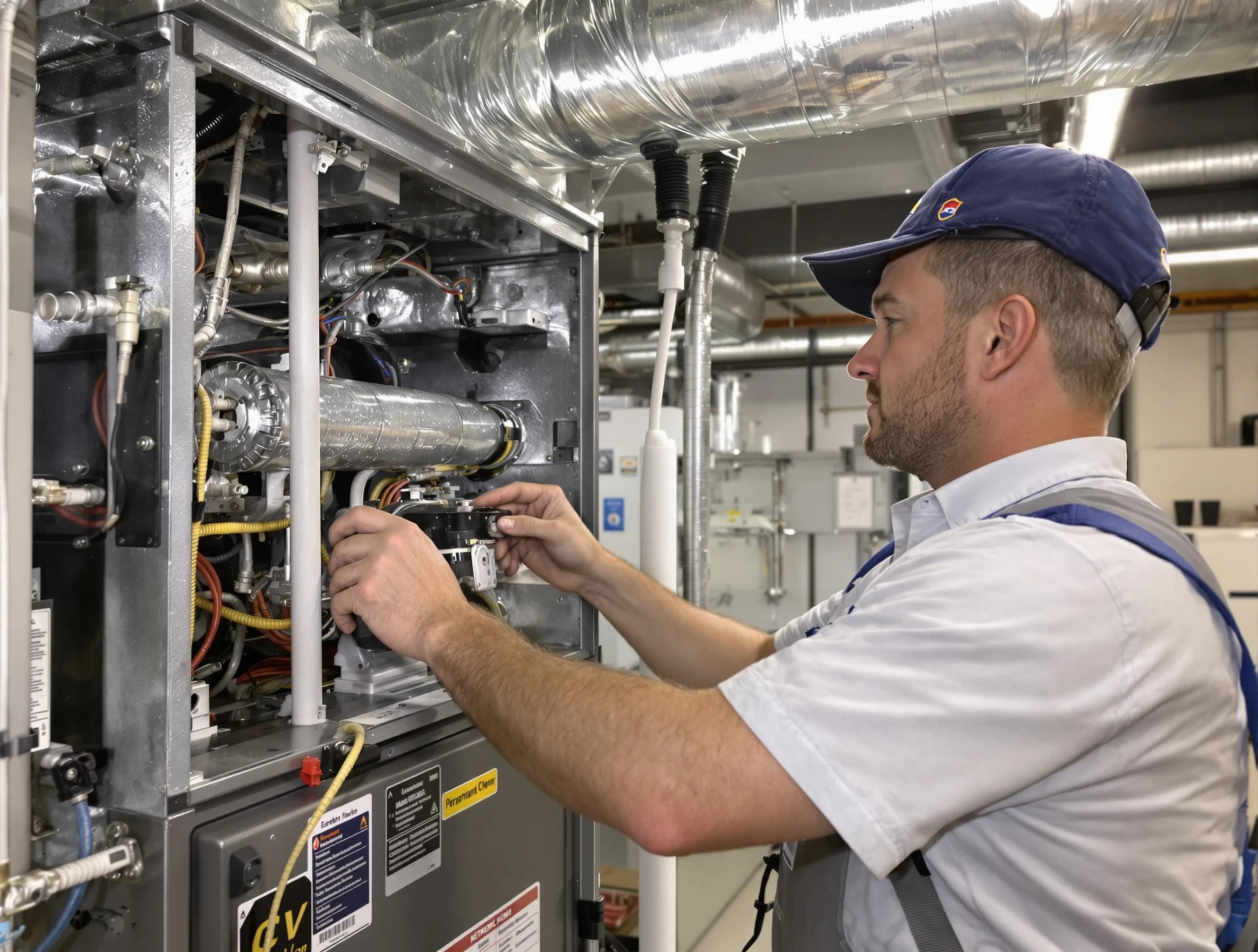 Sun City West Air Duct Cleaning specialist performing thorough furnace duct cleaning to improve heating efficiency in Sun City West
