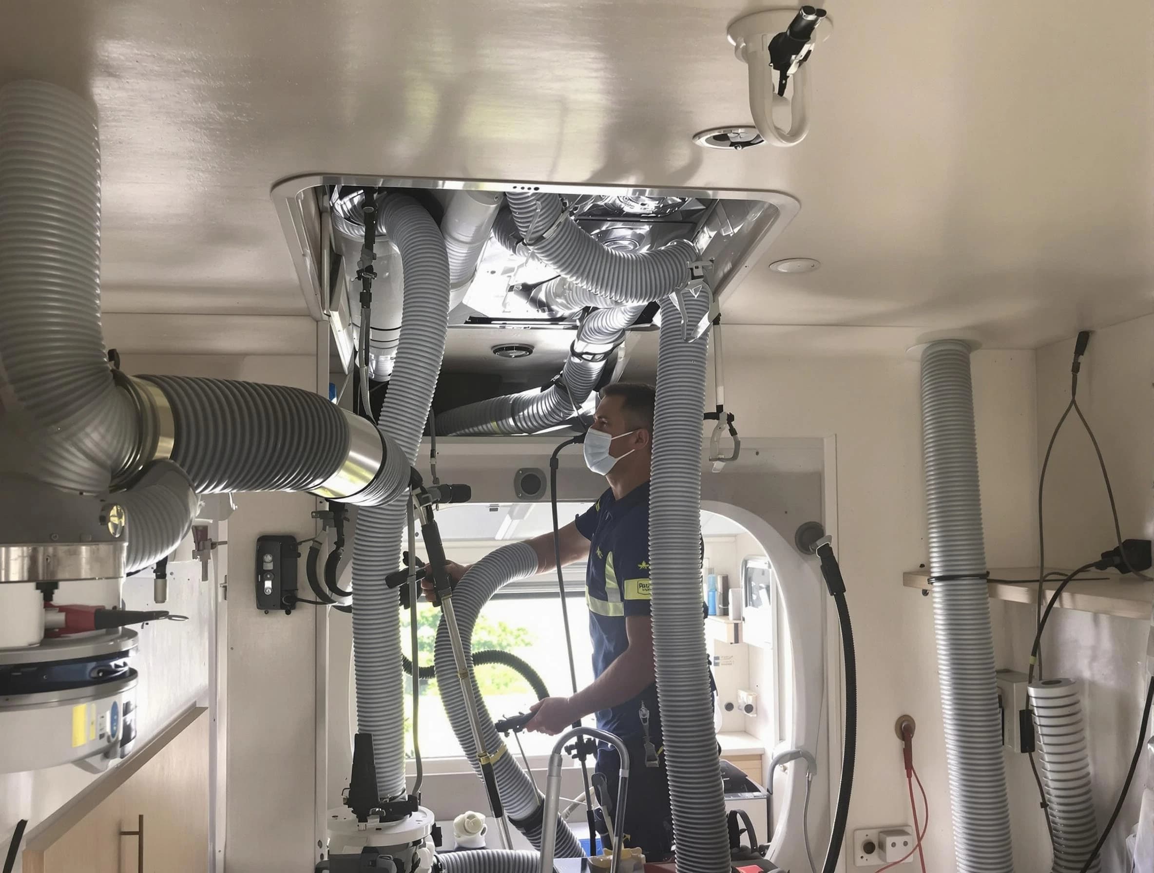Sun City West Air Duct Cleaning specialist performing precise mobile home duct cleaning in Sun City West