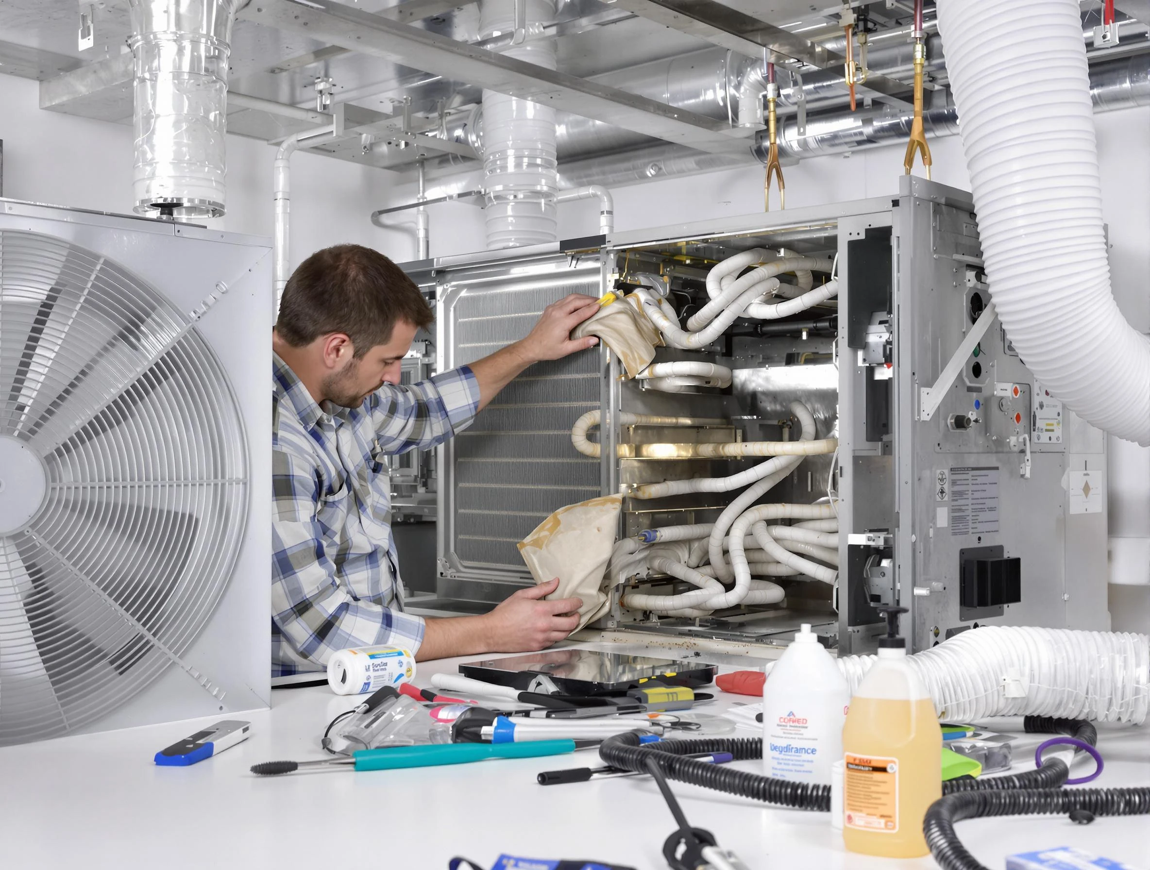 Sun City West Air Duct Cleaning specialist performing precision AC coil cleaning in Sun City West